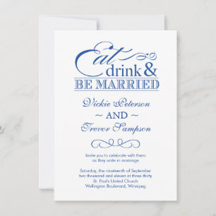 Eat Drink and Be Married Wedding Invitations