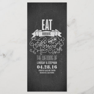 Eat drink and be married wedding programs