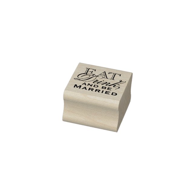 Eat, Drink, and Be Married Wedding Stamp (Stamp)