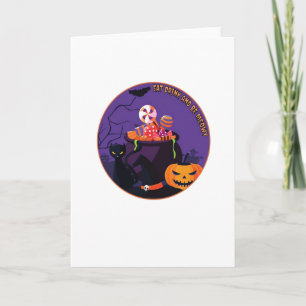 Eat Drink And Be Meowy Cute Casual Card