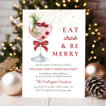 Eat Drink and Be Merry Christmas Cocktail Party