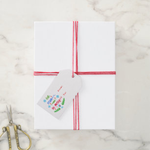 Eat, Drink and Be Merry, Christmas Holiday, ZSSPG Gift Tags