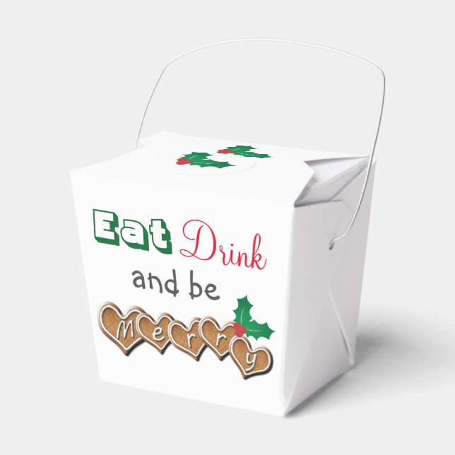 Eat, Drink and be Merry Favor Box (Front Side)