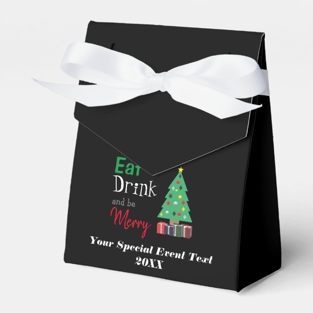 Eat, Drink, and be Merry Favor Box (Front Side)