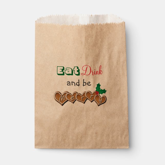 Eat, Drink and be Merry Favour Bag (Front)