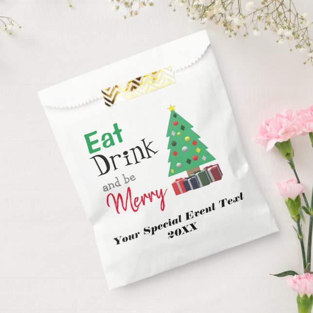 Eat, Drink, and be Merry Favour Bag (Sealed)