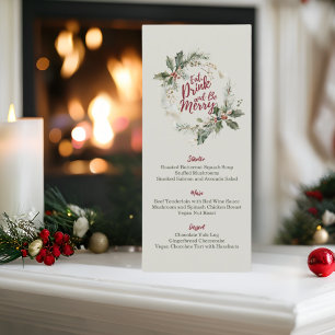 Eat, Drink, and Be Merry Modern Christmas Menu