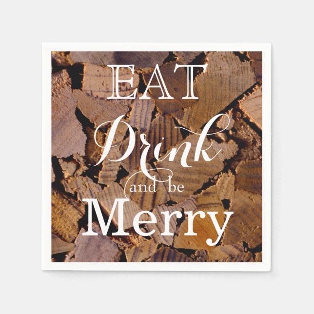 Eat Drink and be Merry Napkin (Front)