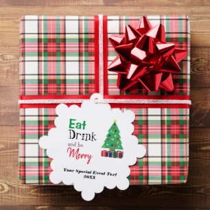 Eat, Drink, and be Merry Ornament Card