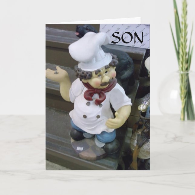 EAT DRINK AND BE MERRY SON ON YOUR BIRTHDAY HOLIDAY CARD (Front)