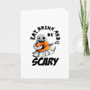 Eat Drink And Be Scared Minimal Clean Card
