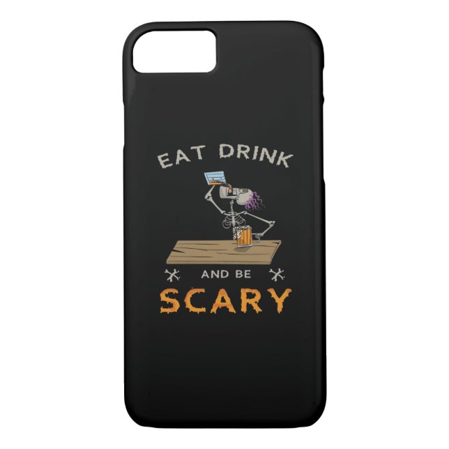 Eat Drink And Be Scary Aesthetic Graphic Case-Mate iPhone Case (Back)