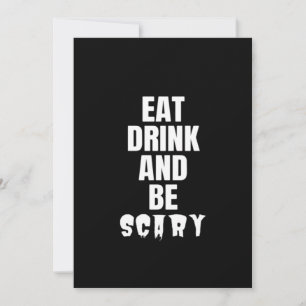 Eat Drink And Be Scary Aesthetic Unique Holiday Card