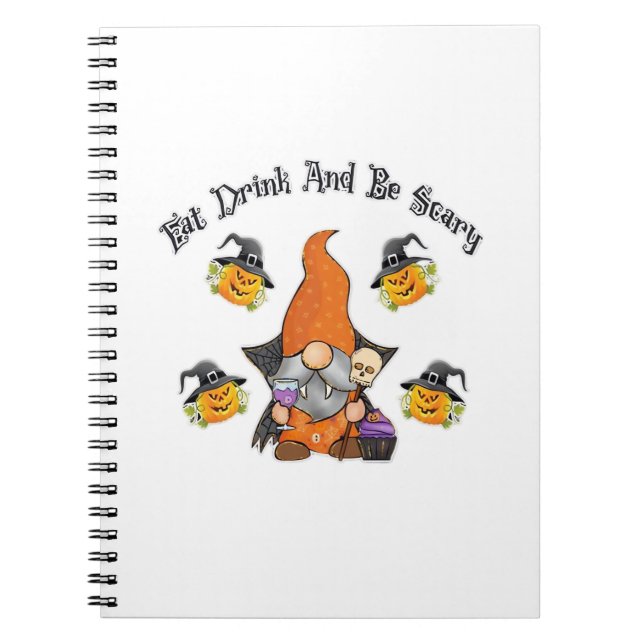 Eat Drink And Be Scary Basic Casual Notebook (Front)