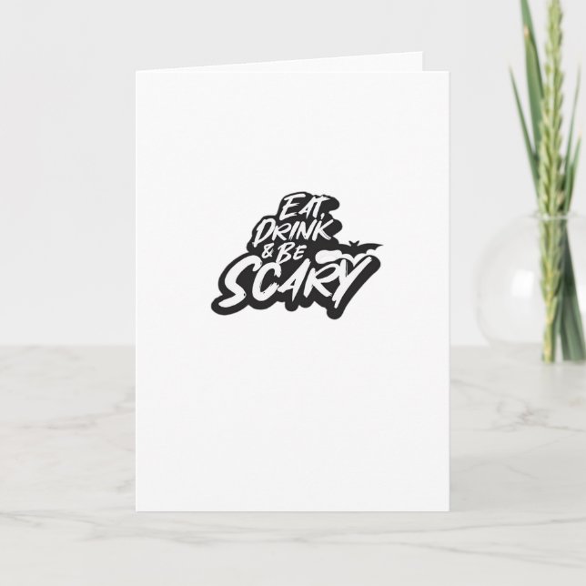 Eat Drink And Be Scary Basic Clean Card (Front)