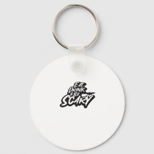 Eat Drink And Be Scary Basic Clean Keychain
