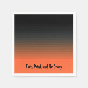Eat Drink and Be Scary, Black and Orange  Napkin