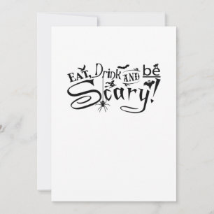 Eat Drink And Be Scary Casual Simple Holiday Card
