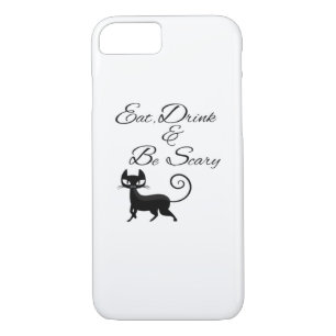Eat Drink And Be Scary Cat Funny Cute Spooky Hallo Case-Mate iPhone Case