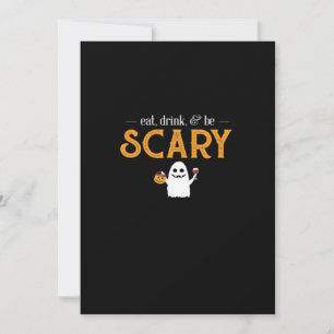 Eat Drink And Be Scary Classic Aesthetic Unique Holiday Card