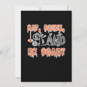 Eat Drink And Be Scary Classic Creative Casual Holiday Card
