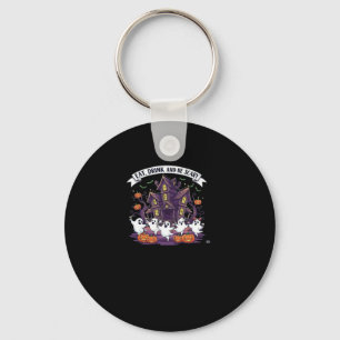 Eat Drink And Be Scary Classic Funny Retro Keychain