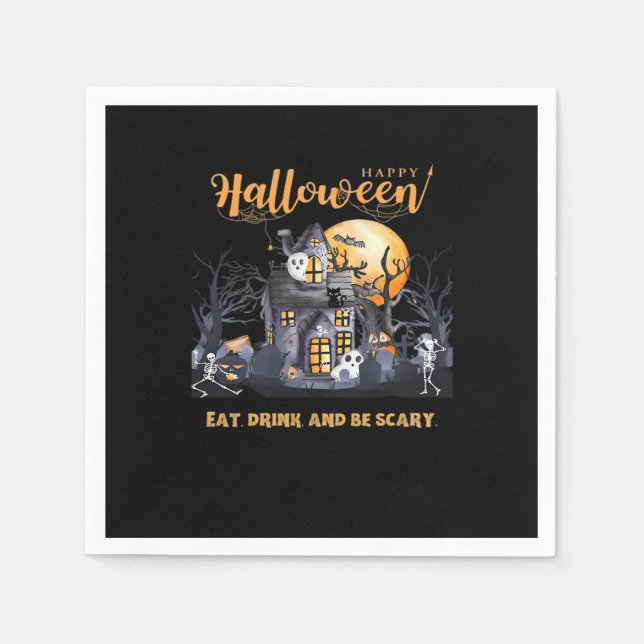 Eat Drink And Be Scary Classic Napkin (Front)