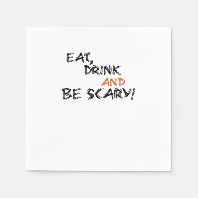Eat Drink And Be Scary Classic Retro Napkin (Front)