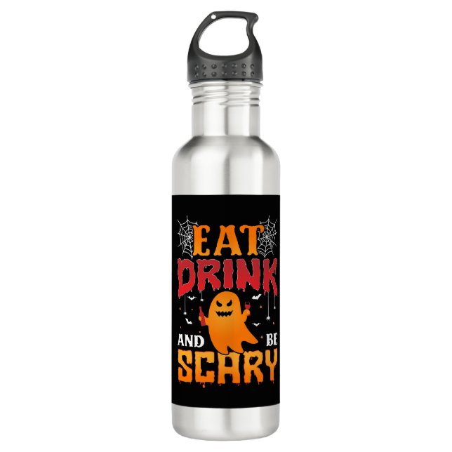 Eat Drink and Be Scary Classic T Shirt 710 Ml Water Bottle (Front)