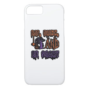 Eat Drink And Be Scary Colorful Artistic Typograph Case-Mate iPhone Case