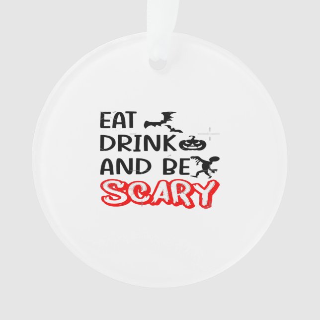 Eat Drink And Be Scary Design Retro Classic (devant)