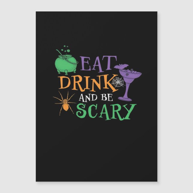 Eat Drink And Be Scary Essential Retro Graphic (Front)