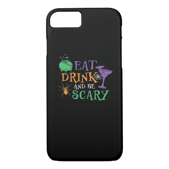 Eat Drink And Be Scary Essential Retro Graphic Case-Mate iPhone Case (Back)