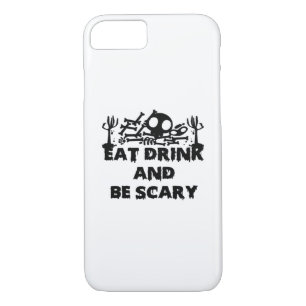 Eat Drink And Be Scary Funny Design Creative Graph Case-Mate iPhone Case