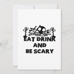 Eat Drink And Be Scary Funny Design Creative Graph Holiday Card