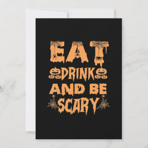Eat Drink And Be Scary Funny Design Holiday Card
