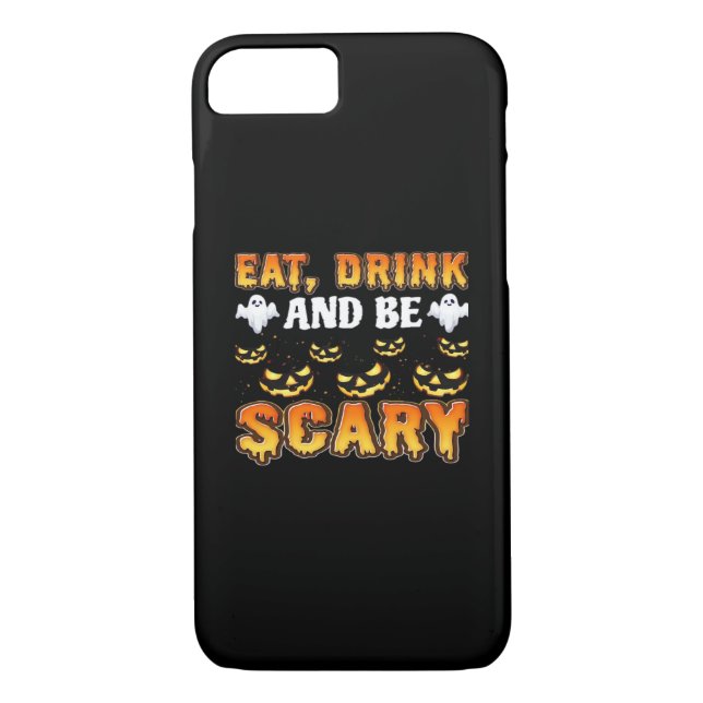 Eat Drink And Be Scary Funny Halloween Essential Case-Mate iPhone Case (Back)