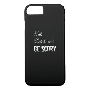 Eat Drink And Be Scary Funny Halloween Retro Style Case-Mate iPhone Case