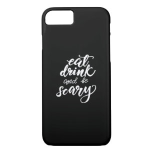 Eat Drink And Be Scary Funny Halloween Vintage Sty Case-Mate iPhone Case