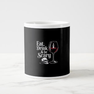 Eat Drink And Be Scary Funny Quote Large Coffee Mug