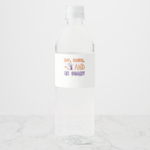 Eat Drink And Be Scary Funny Trendy Water Bottle Label