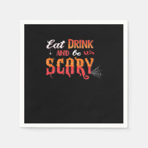 Eat Drink And Be Scary Funny Vintage Napkin