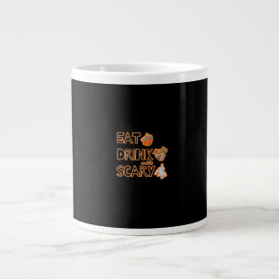 Eat Drink And Be Scary Graphic Large Coffee Mug
