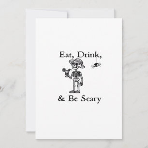 Eat Drink And Be Scary Halloween Aesthetic Style Holiday Card