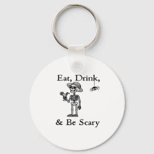 Eat Drink And Be Scary Halloween Aesthetic Style Keychain