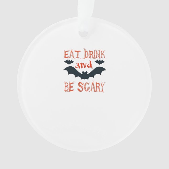 Eat Drink And Be Scary Halloween Bats Party Hallow (devant)