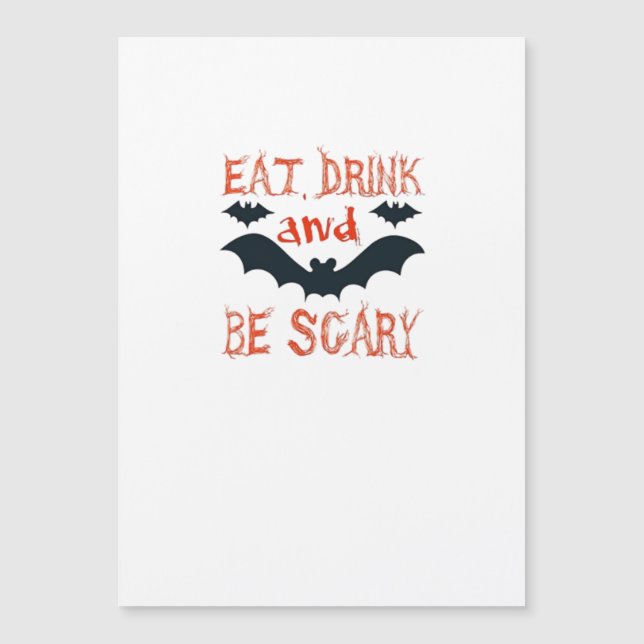 Eat Drink And Be Scary Halloween Bats Party Hallow (Front)