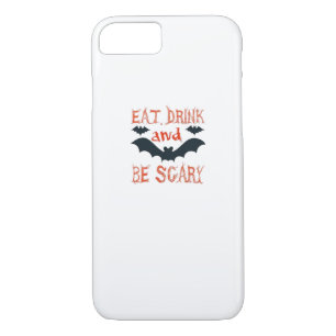 Eat Drink And Be Scary Halloween Bats Party Hallow Case-Mate iPhone Case