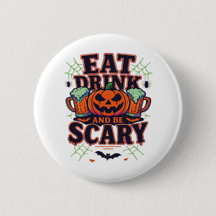 Eat Drink And Be Scary Halloween Design Creative S 2 Inch Round Button