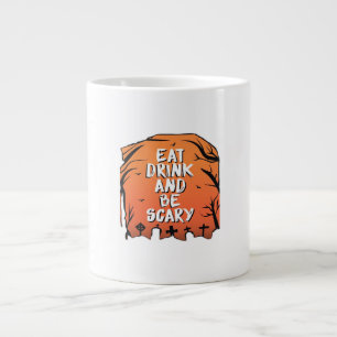 Eat Drink And Be Scary Halloween Design Creative S Large Coffee Mug